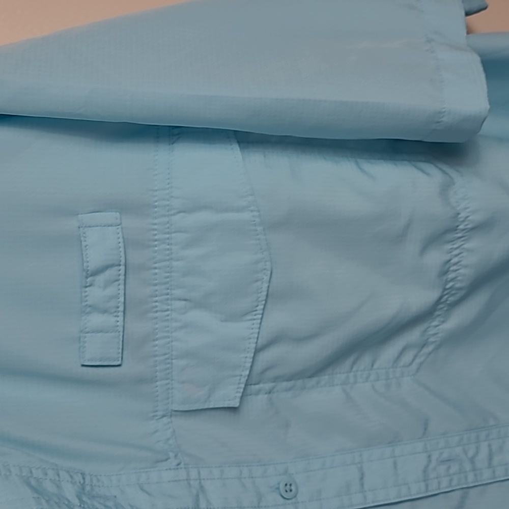 The american outdoorsman men's shirt fishing vented mesh lining S XXL turquoise - Picture 5 of 9